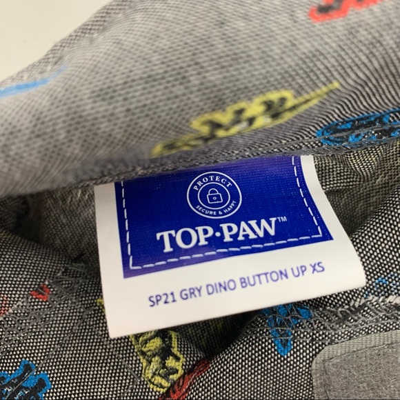 Top Paw Dog Apparel Set Of Two Shirts Feast Mode And Dinosaur Print New size XS - Picture 4 of 15